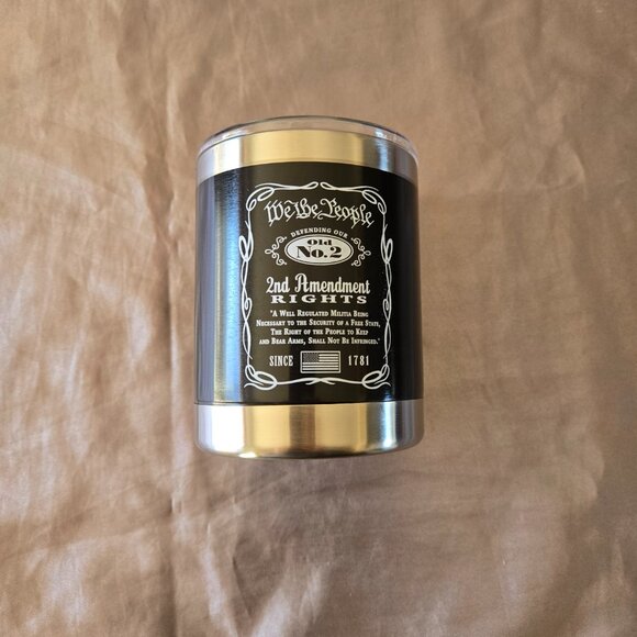 Hot / Cold Tumbler "We The People 2nd Amendment Rights" 10 oz Stainless Steel - Picture 3 of 7